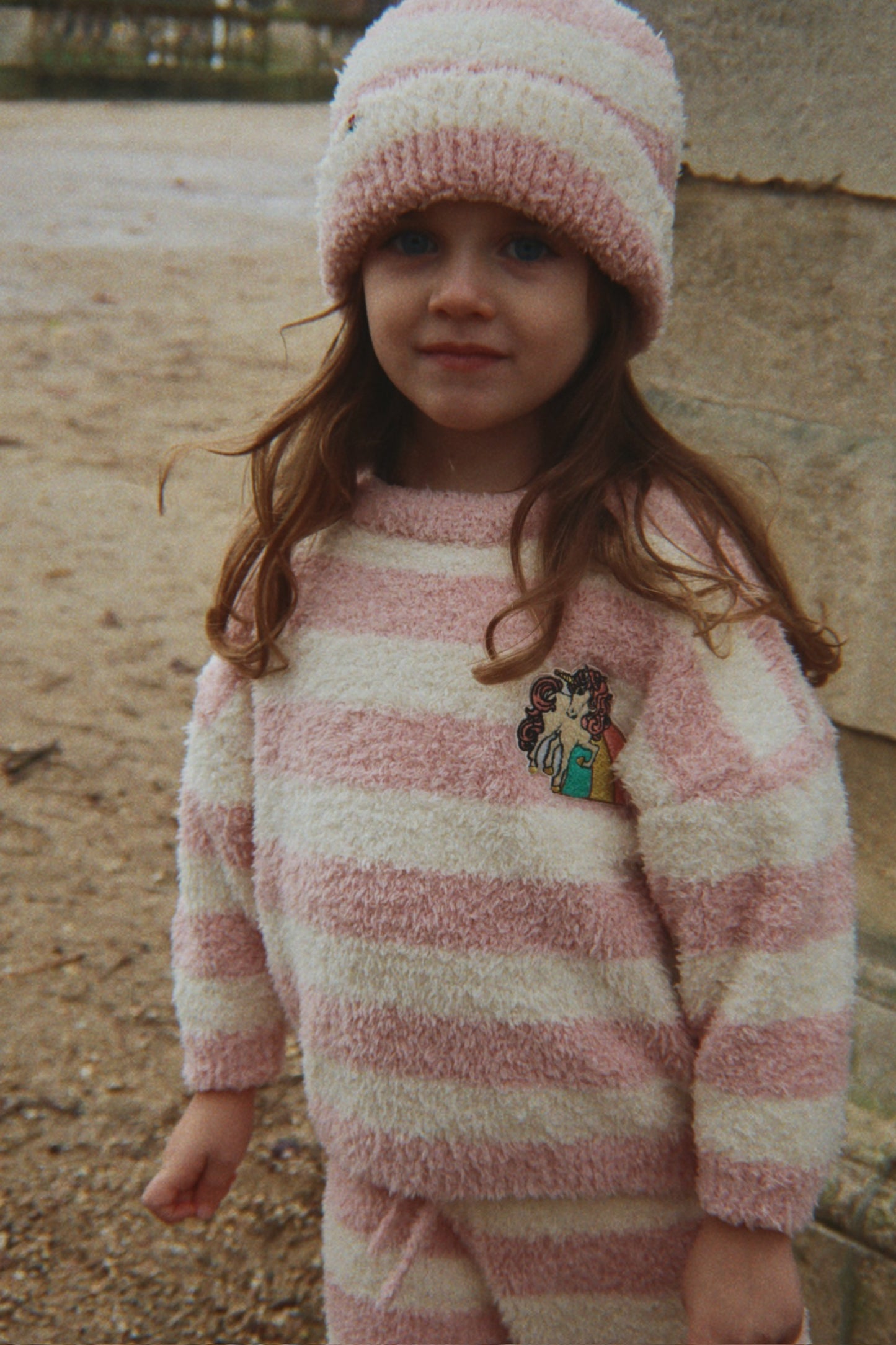 Softy Beanie 🩷🪷Rosy Stripe