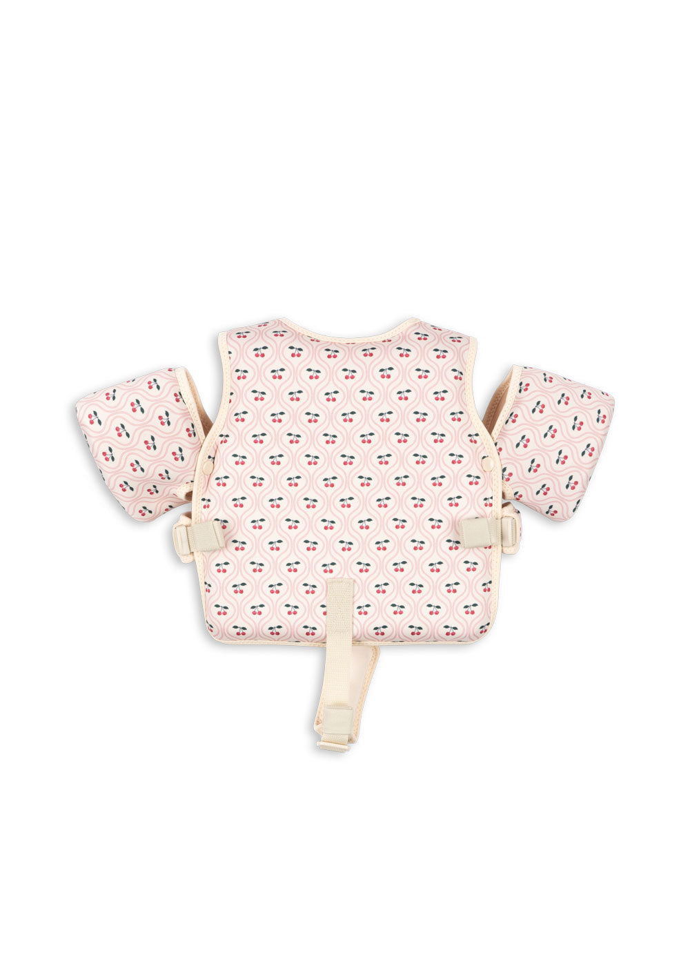 Konges Sloejd Hollis Swim water wings back view with Cherry PINK MOTIF Print 