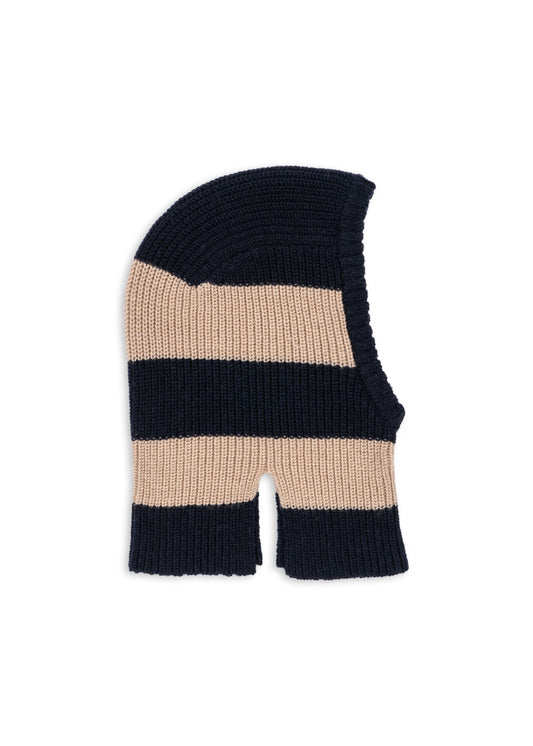Vitum Balaclava Merinostrick Blockstreifen