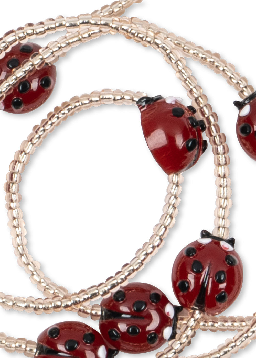 🍒 Set necklace and bracelet glass beads Cherry