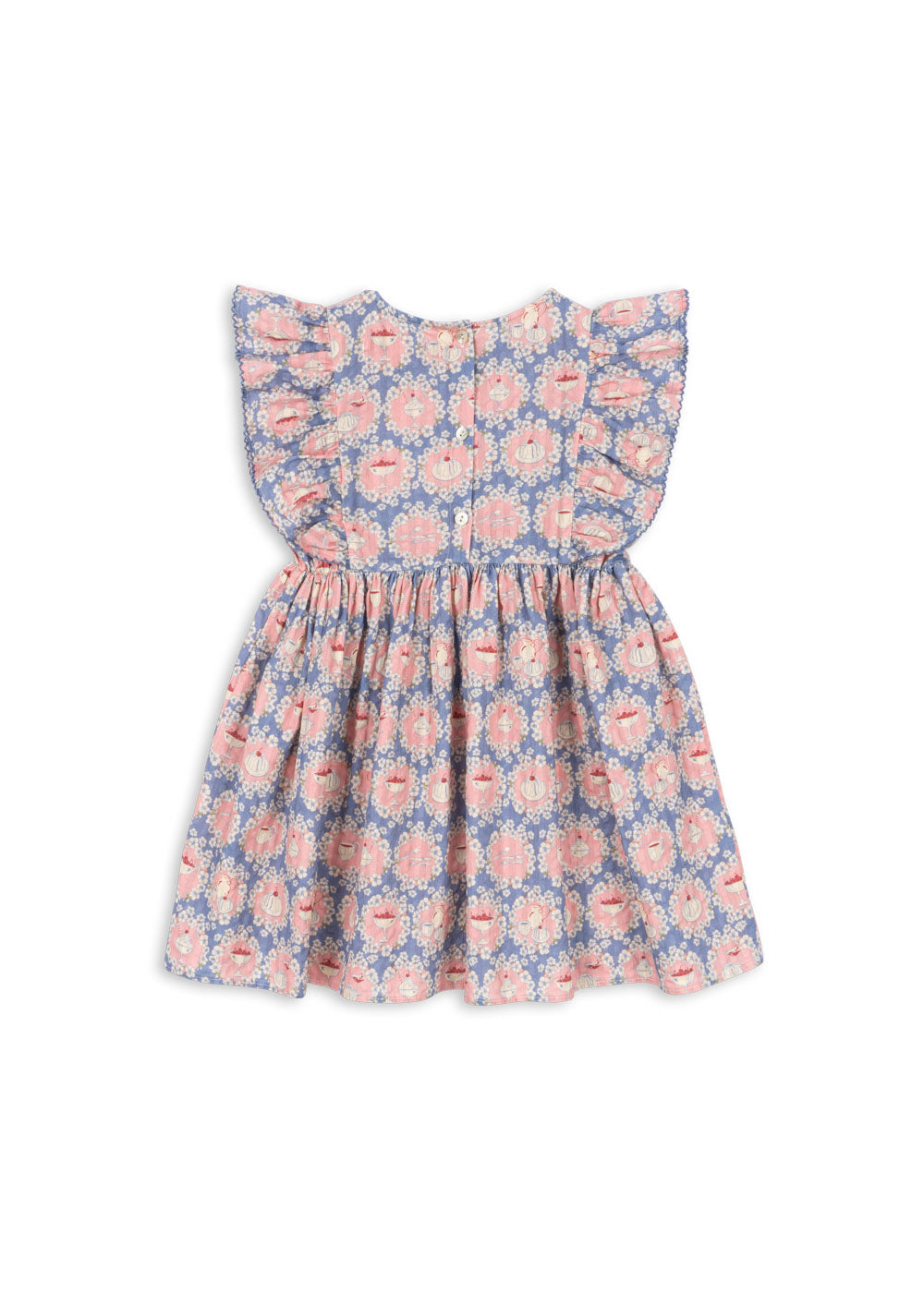 Abito Gudrun color crema con stampa pesca 🍑 di Liewood