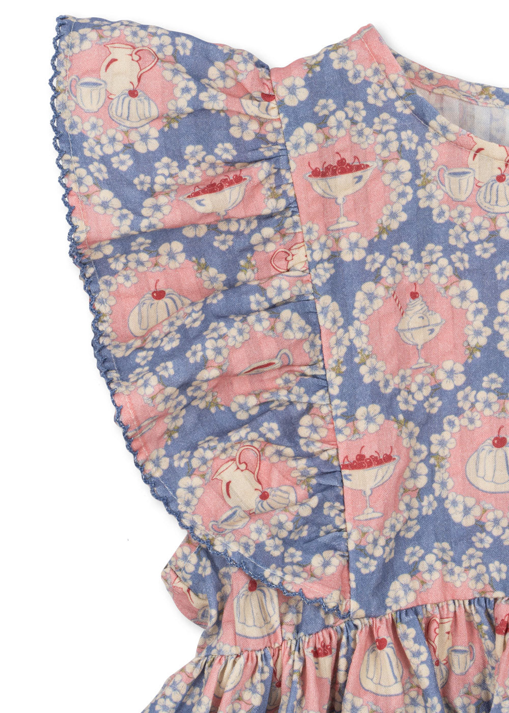 Abito Gudrun color crema con stampa pesca 🍑 di Liewood