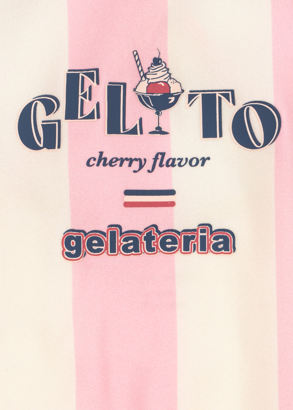 Striped Pomia Swimsuit with Gelato 🍦🍧🍡 Print