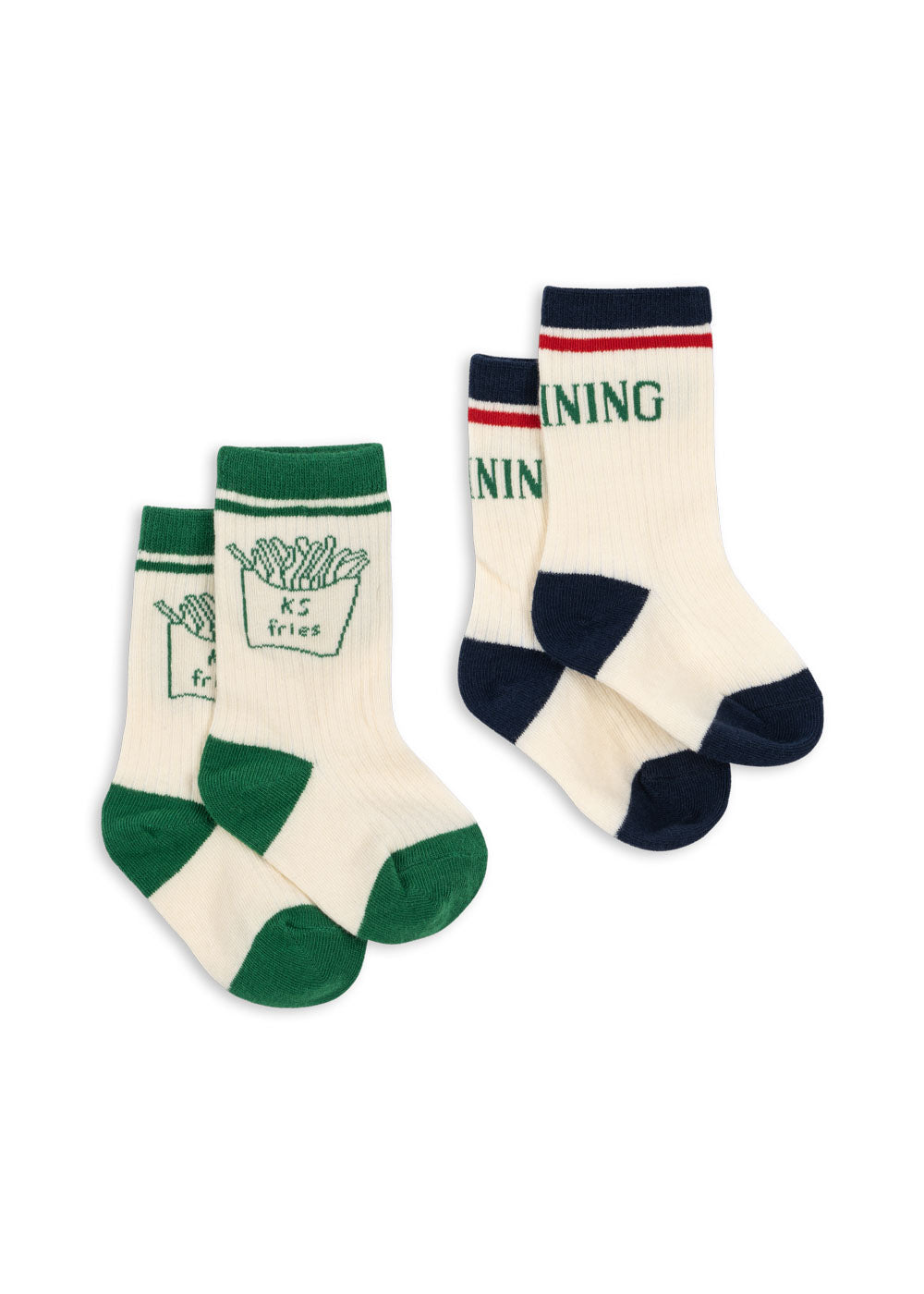 Sportsocken 2er Pack "Fine Dining" 🍟🍽️
