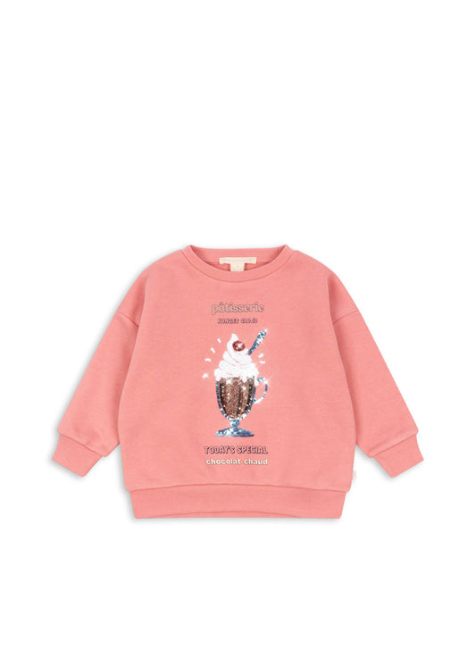 Sweatshirt with Sundae hot chocolate pailettes Konges Slojd