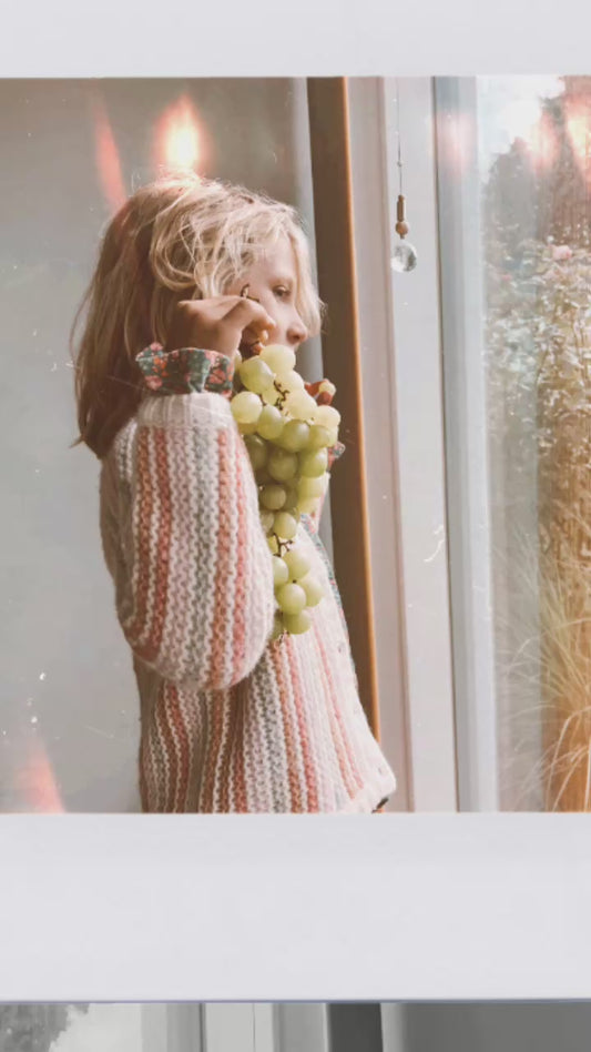Kiri Cardigan Rose Stripe