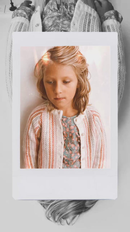 Kiri Cardigan Rose Stripe