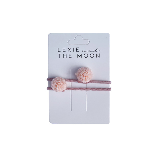 Hair Ties Pom Pom - Soft Pink (large)