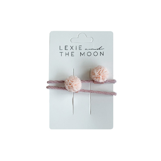 Hair Ties Pom Pom - Soft Pink (small)