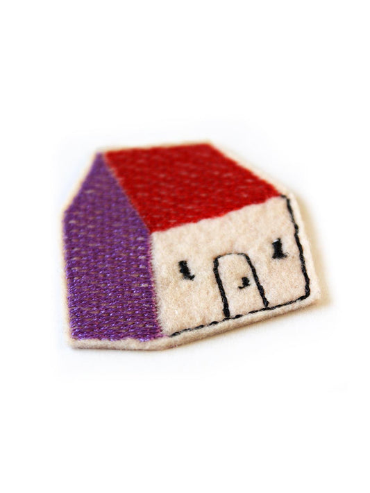 Iron-on patch purple house