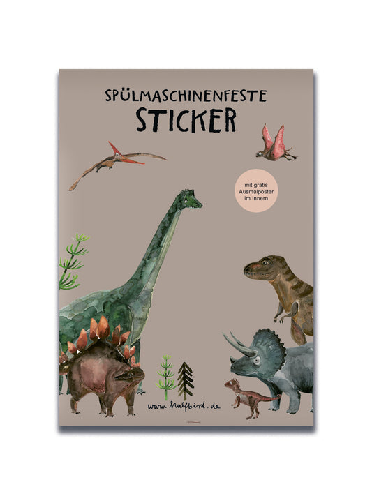 Spülmaschinenfeste Aufkleber Dinos