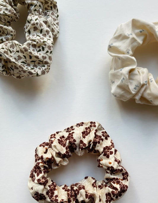 Hair bands set of 3 printed scrunchies