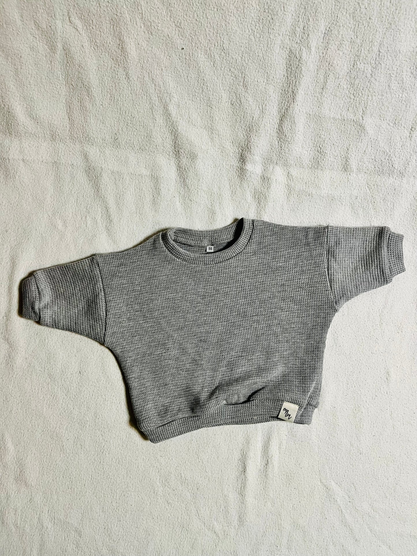 Oversized Waffeljersey Sweater "FEO"