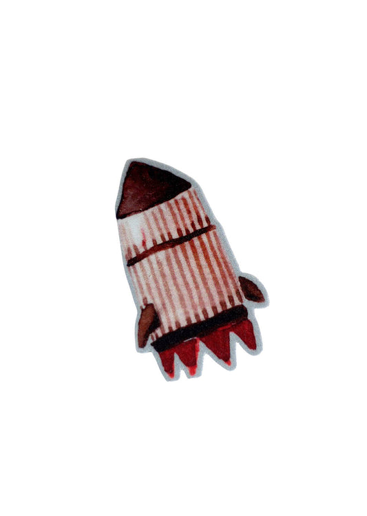 Reflective sticker rocket set of 3