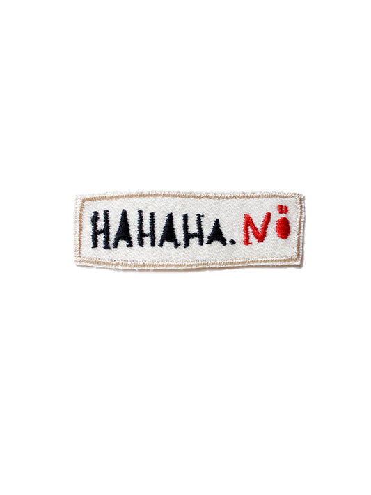 Iron-on patches "hahaha. nope"