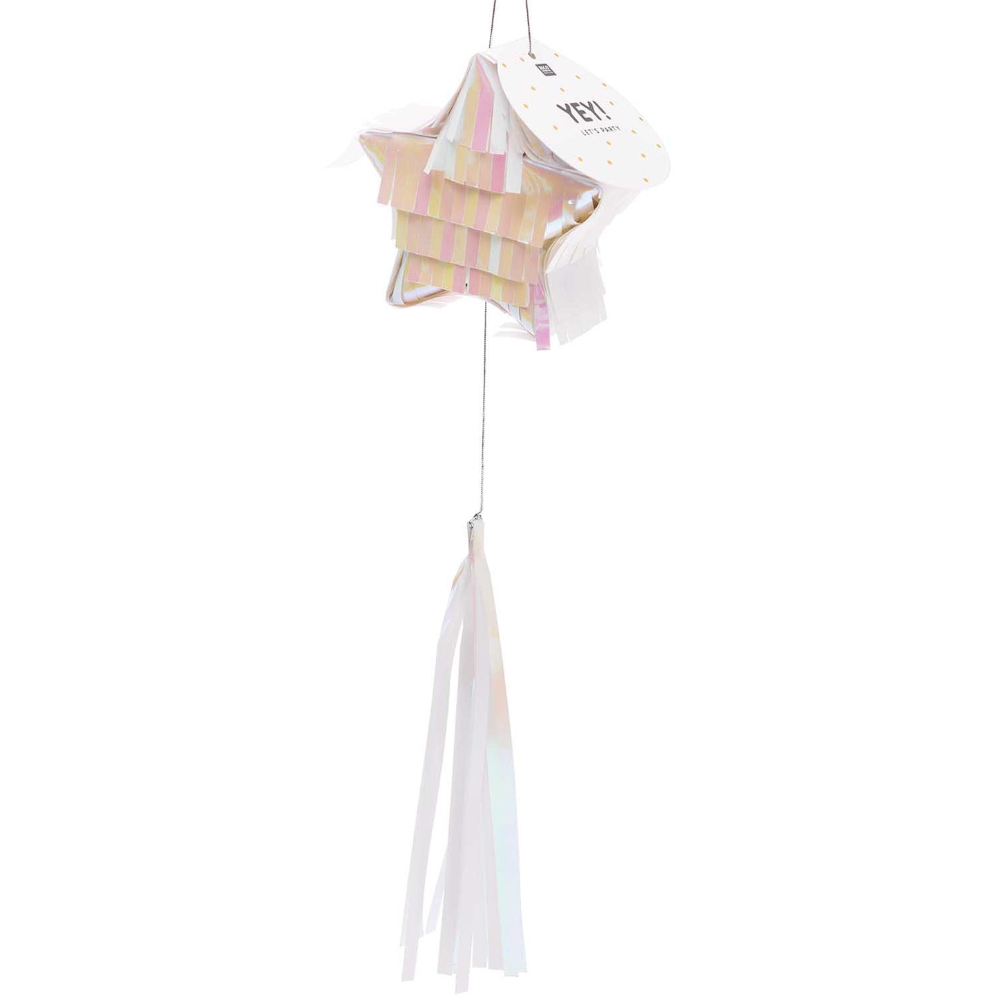 Star Mini Pinata Iridescent White