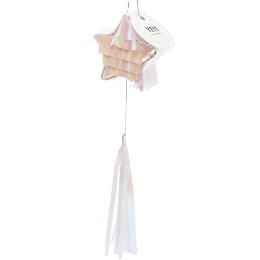 Star Mini Pinata Iridescent White