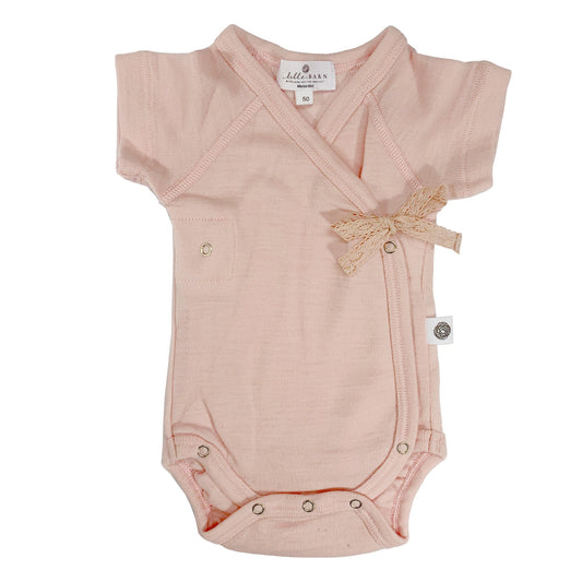 Merino wrap body rose with bow