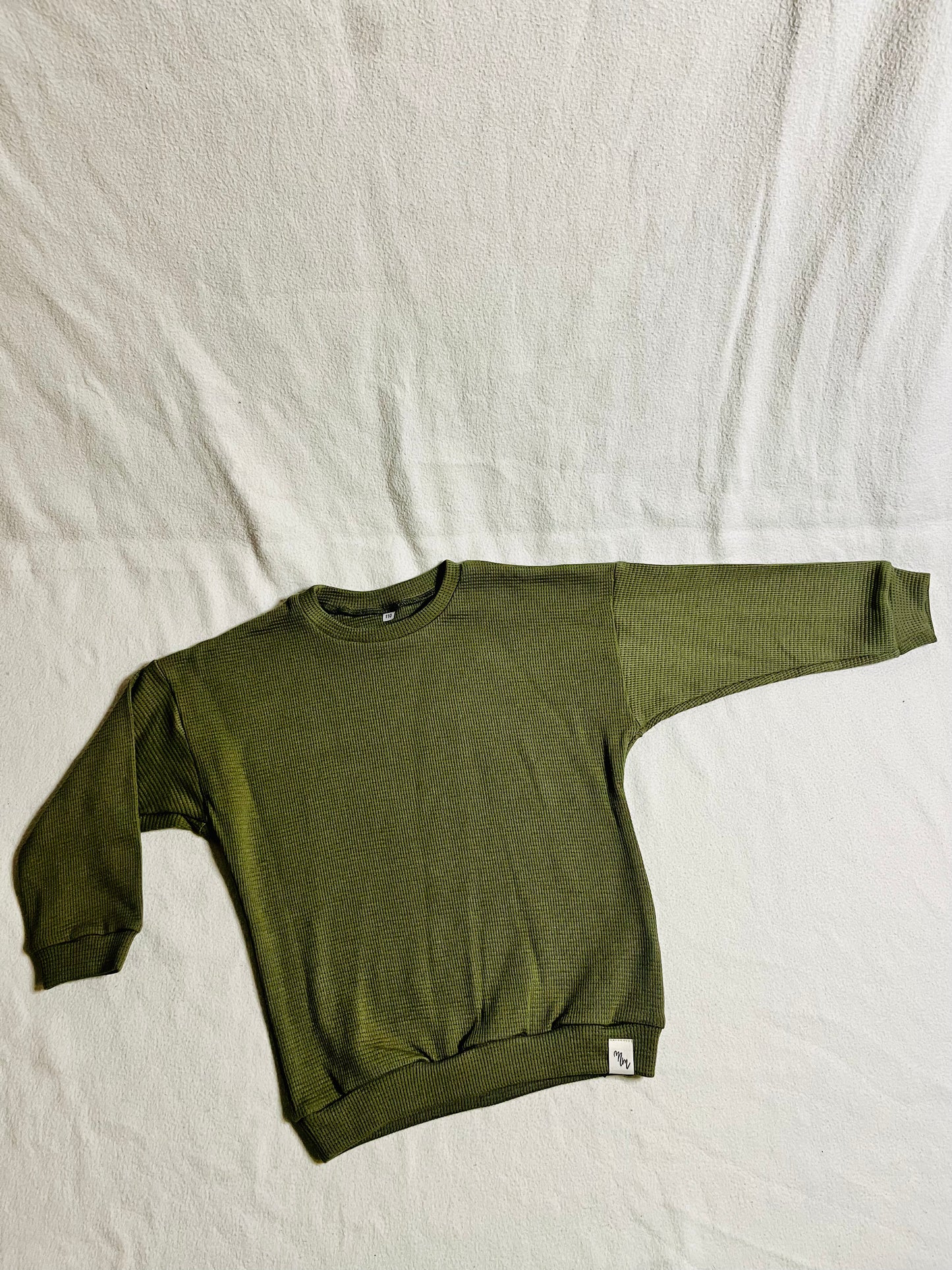 Oversized Waffeljersey Sweater "FEO"
