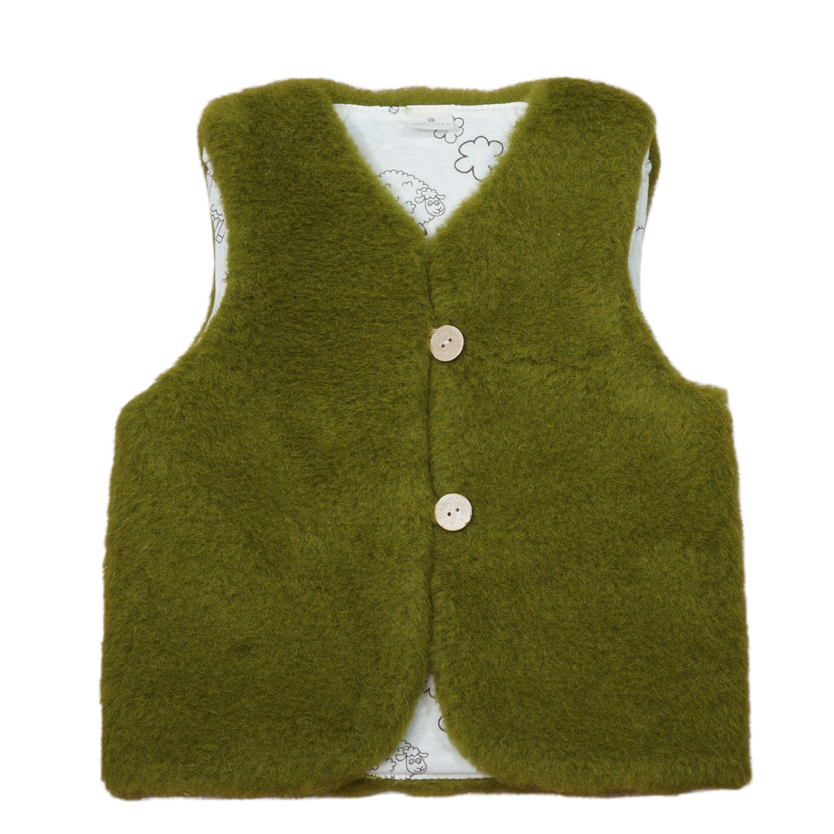 Merino wool vest Moss