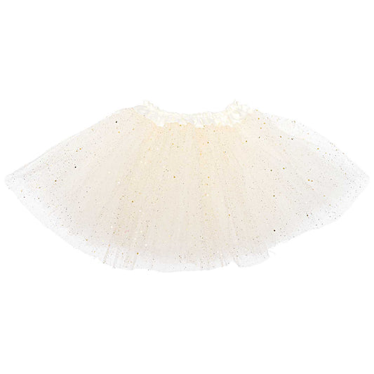 Glitzer Tutu Creme-Weiß