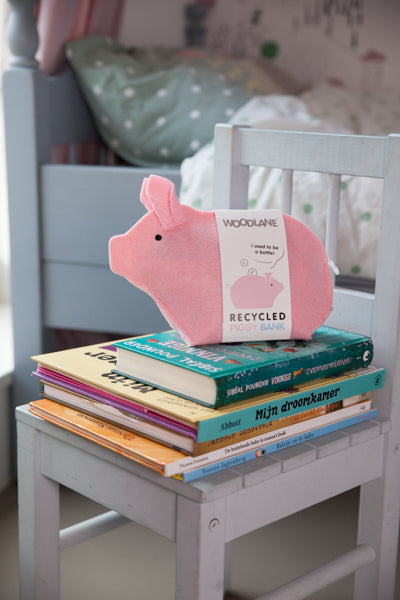 Recycled felt piggy bank