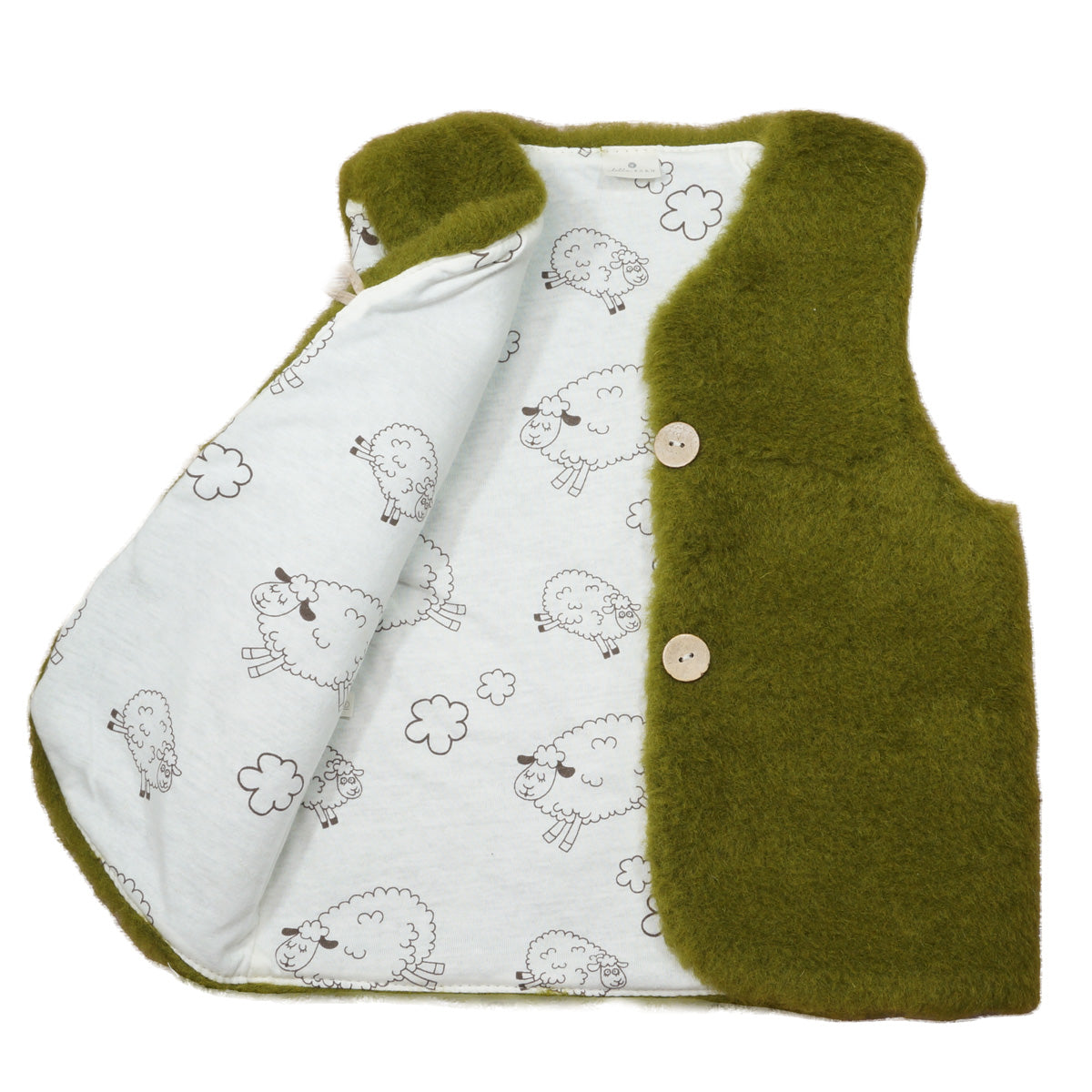 Merino wool vest Moss