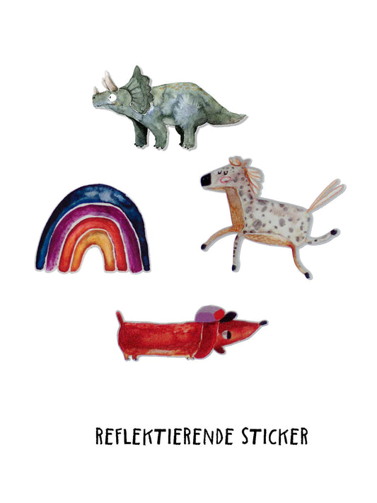 Reflektierende Sticker Mix 4er Set