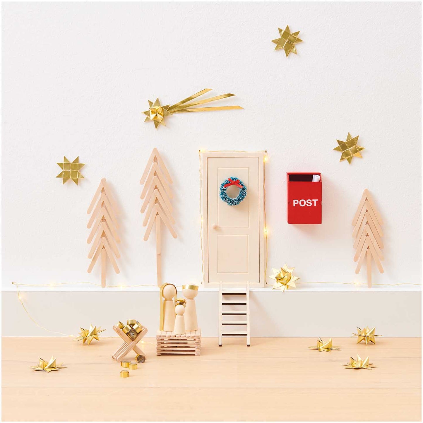 Elf door natural wood