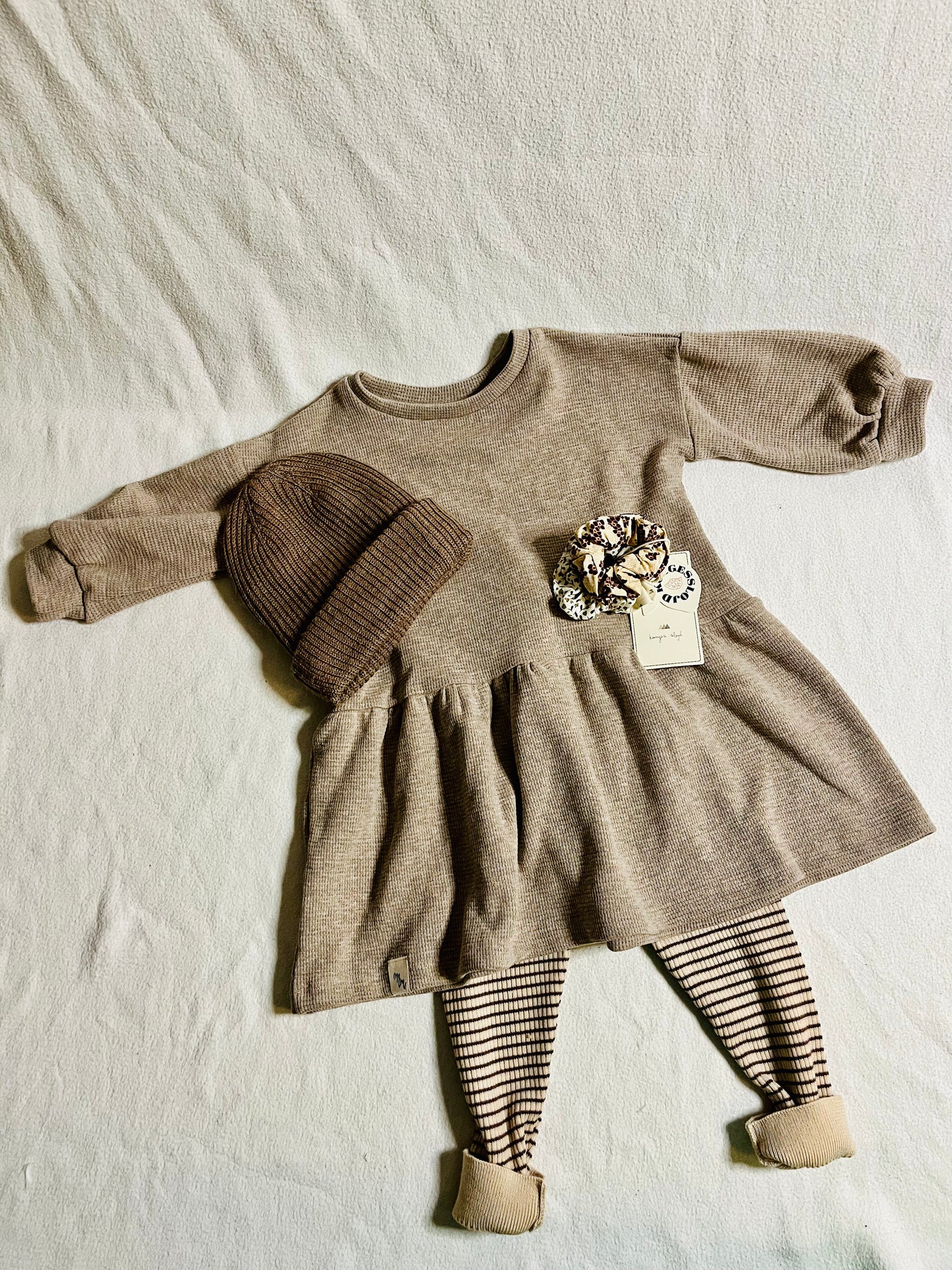 Oversize Waffeljersey Kleid "HEDI"