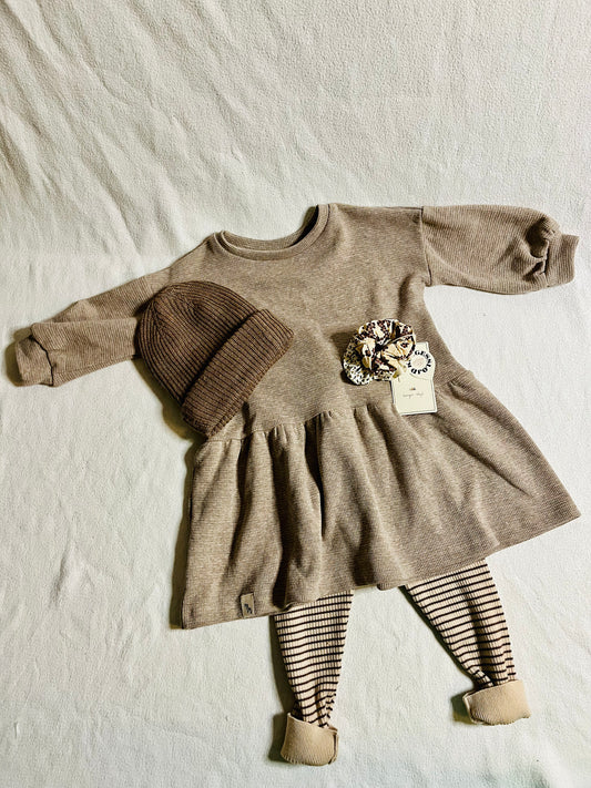 Oversize Waffeljersey Kleid "HEDI"