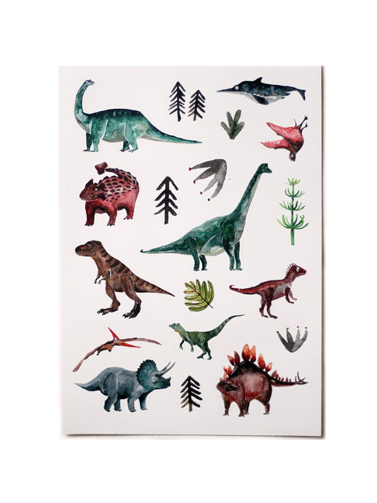 Dishwasher safe dinosaur stickers