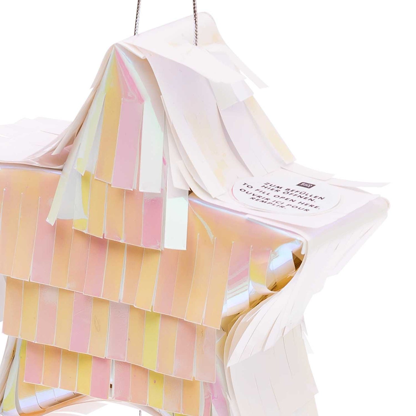 Star Mini Pinata Iridescent White