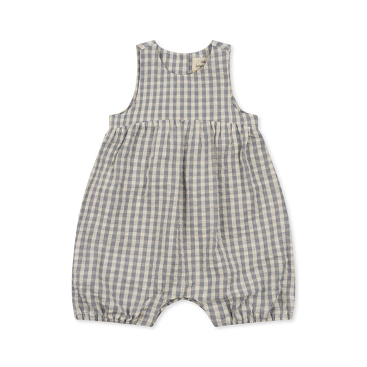 Organic Gingham Check Playsuit 6-24 months