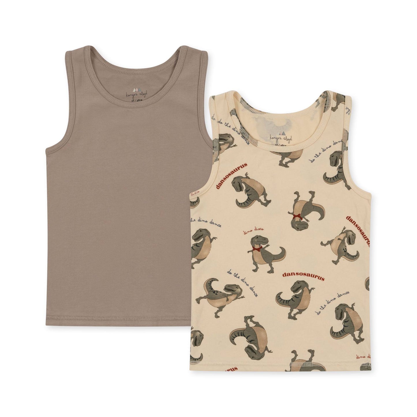 Undershirts set of 2 Dansosaurus/Stone