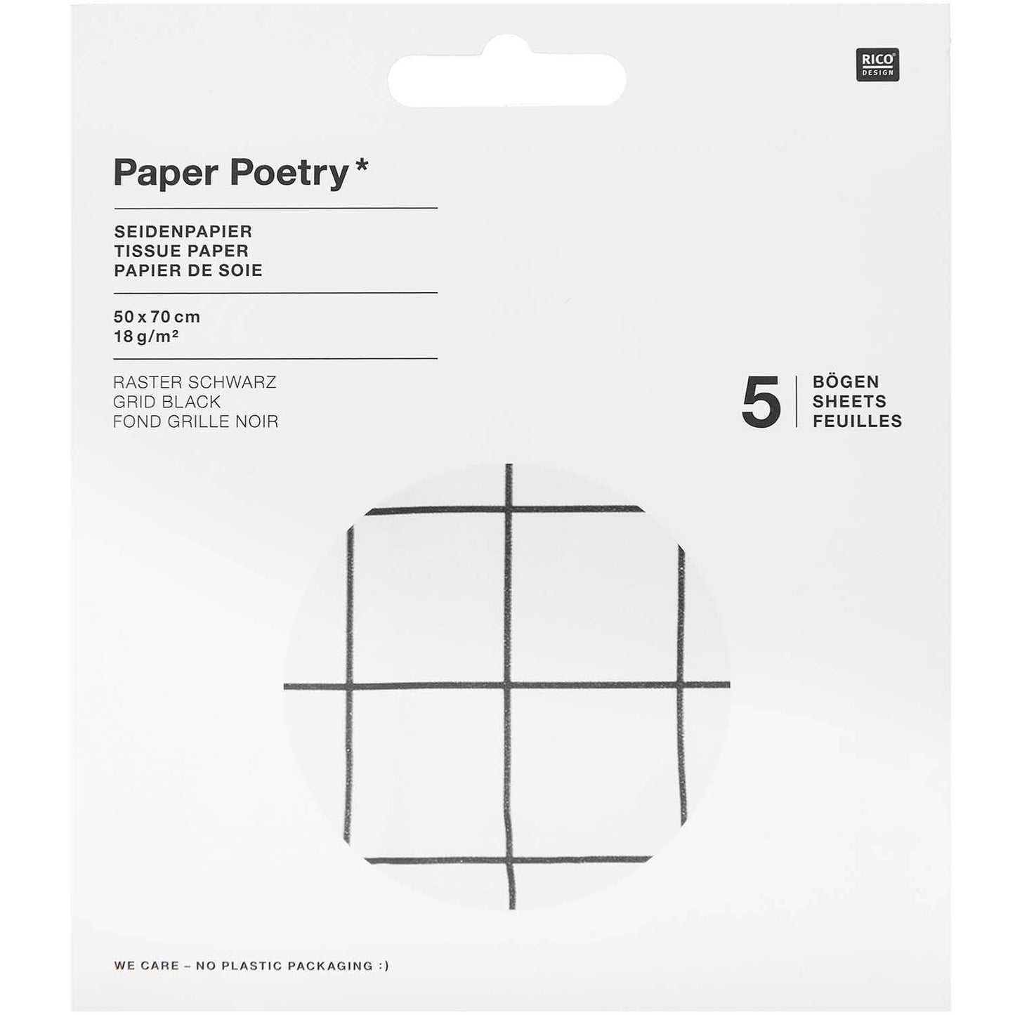 Seidenpapier Schwarz/Weiß Kariert