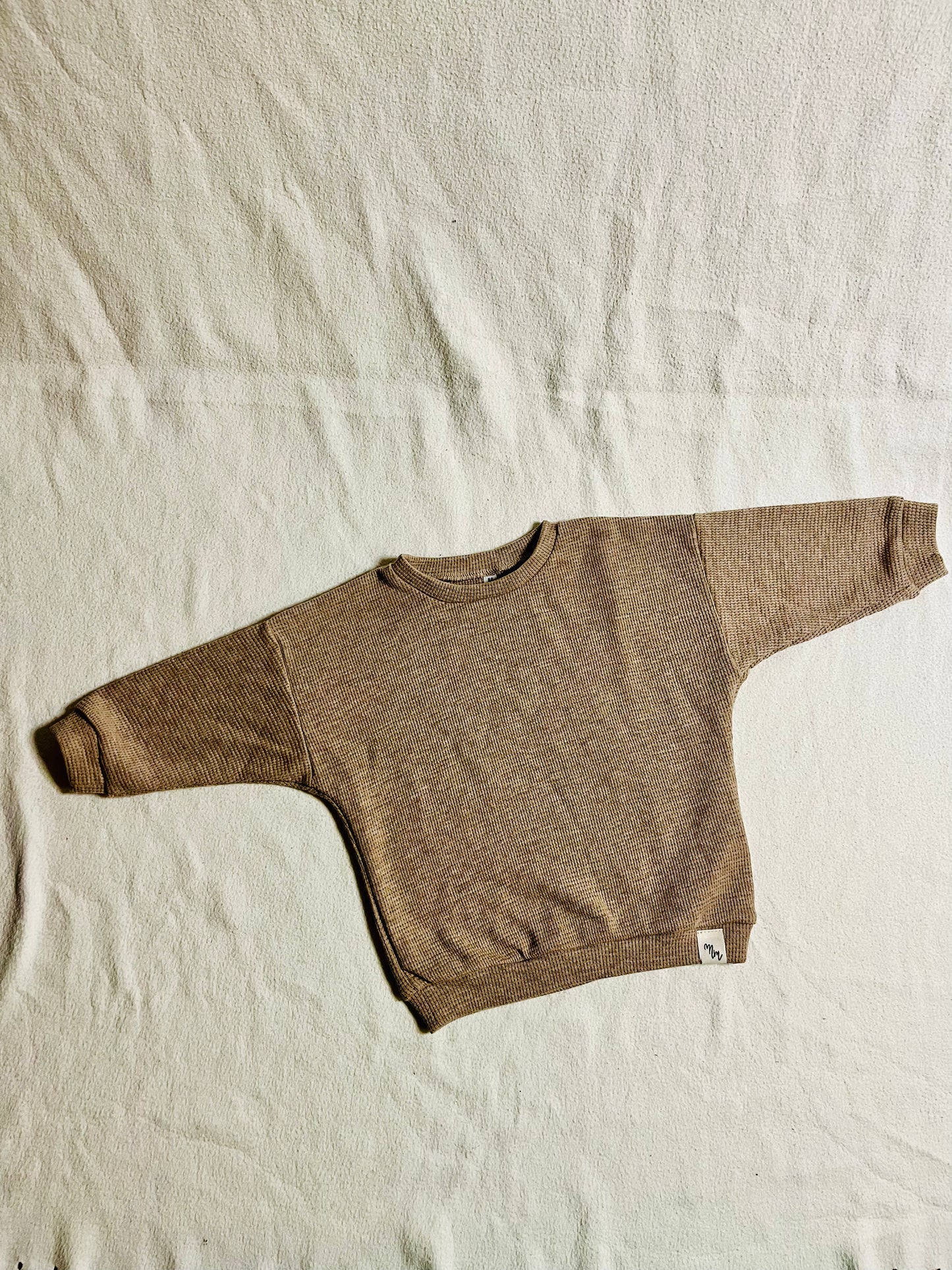Oversized Waffeljersey Sweater "FEO"