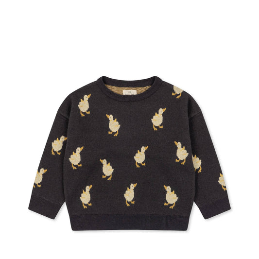 Jacquard-Merino Sweater Magnet Duckling